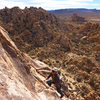 A guy topping out Bird On A Wire.  Forgot to get your name and email dude.  Maybe you'll find this pic.  Look at all the rocks!