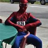 Me about to compete in a 21 mile Triathlon, "The Contoocook Carry" dressed as Spiderman. Came in 5th place.