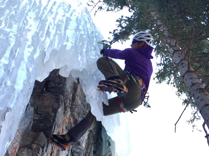 Psyched to finally get a chance to do this route with a bit of ice on it - FUN!  March 2015.