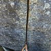 David Russell on a beautiful highball splitter in Fairy Meadows, Cirque of the Unclimbables