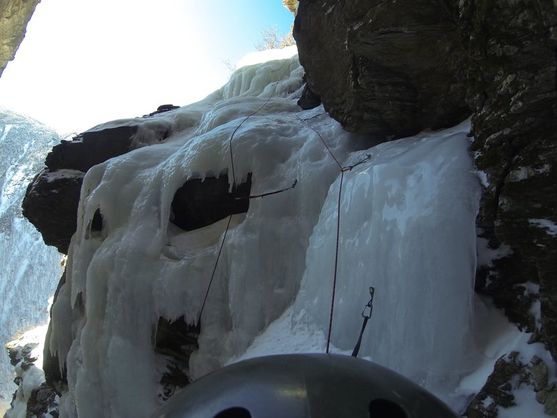 Beginning (crux) of last pitch