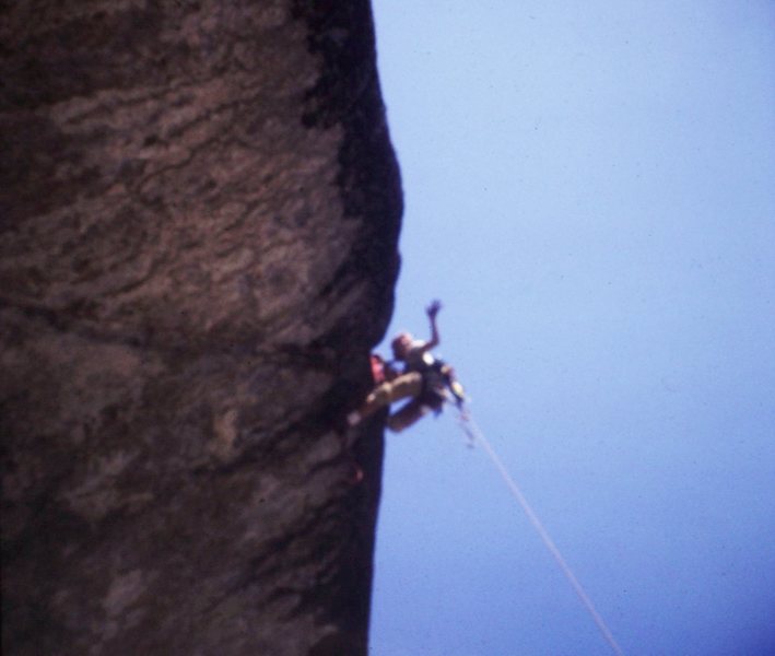 Leading Bishop's Balcony, Yosemite.