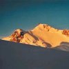 Three peaks route up Mont Blanc, Mont Maudit in the background.