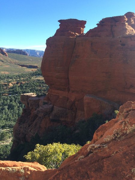 Over view of the climb . At the bottom of the picture you can see a person to give you some perspective 