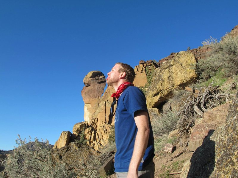 Kissin' face at Smith Rock.