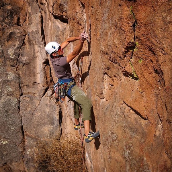 Nick working through the crux. February 2016. 