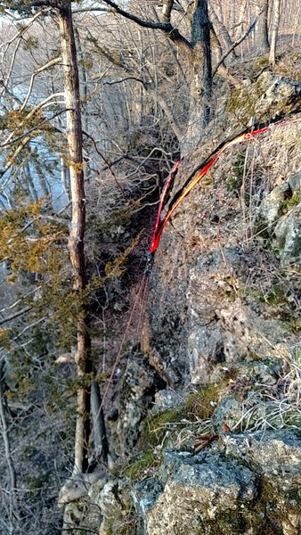 TR anchor from trees and a very large rock!