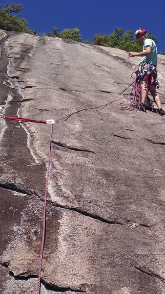 Nick Peterson at the second belay.