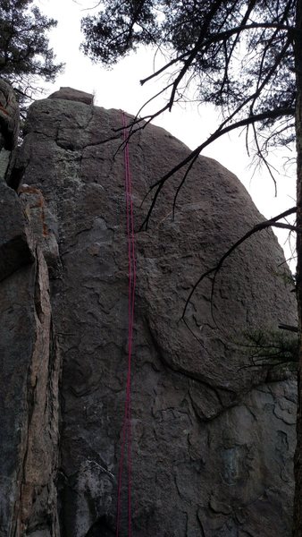 Cinnamon Bear, 5.10a Granite flake climb on Top Rope.