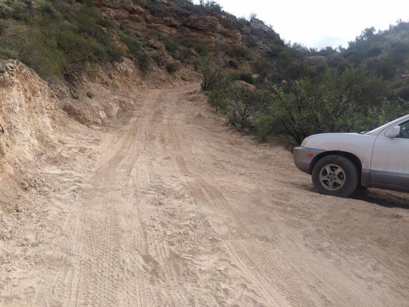 Homestead Road after Access Fund Conservation Team repairs on 2016-03-06.