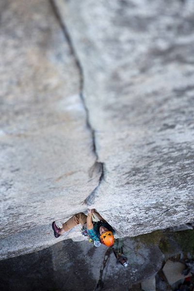 In the upper crack. Photo by Matt Richter.