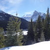 First view of entire route from Moraine Lake road.