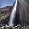 Ephemeral falls on west side of East Quarry due to major snow melt from mesa top. 