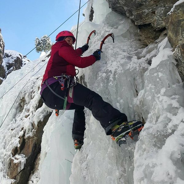 Here I am learning to ice climb in Ouray, Colorado this past January