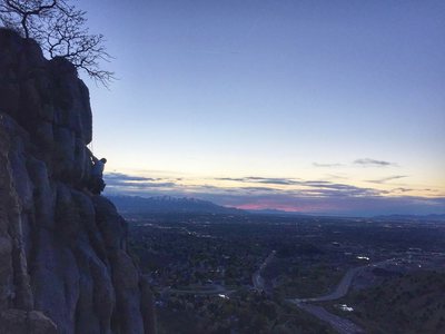 MG near top of Gad Chutes from Lying Crack