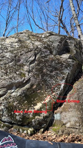 A picture of Lunch Rock in Bolton, MA.