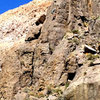 Climber on the upper arete of Pee-Wee's Playhouse