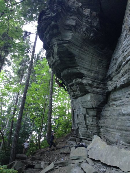 Finishing the crux boulder problem