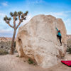 Muquxi La jamming on Pinhead boulder - Joshua Tree