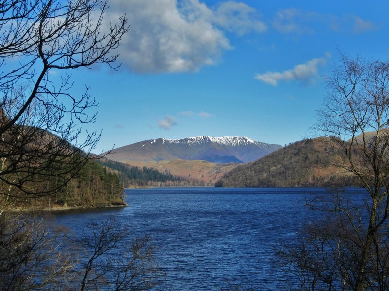 Blencathra Mountain from Thirlmere Lake ... Lake District