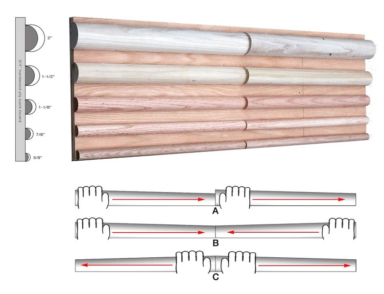 Continuum DYI wood hangboard