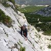 My first trip with unsupervised anchor threading. Slab climbing near Cala Gorone, Sarinia, Italy