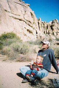 Todd Gordon and a very young Beck Gordon, Echo Cove.