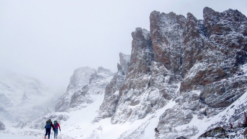 Approach to Cathedral Spires from Sky Pond, RMNP.