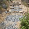 Newly completed trail work on the approach to Saddle Peak.