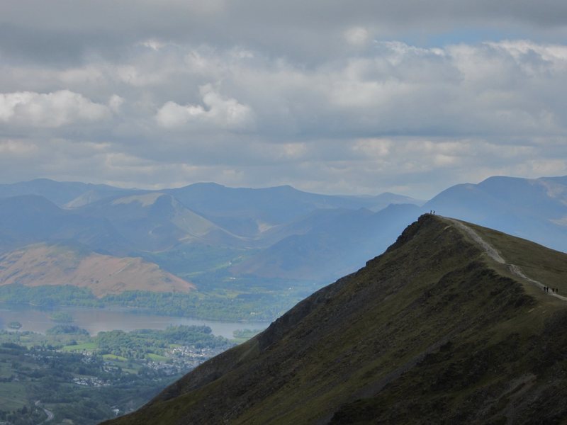 Looking west from the summit of Blencathra Mt 