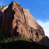 view of the route from Emerald Pools trail