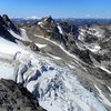 Looking over the Stuart glacier, from North Ridge of Mt. Stuart.