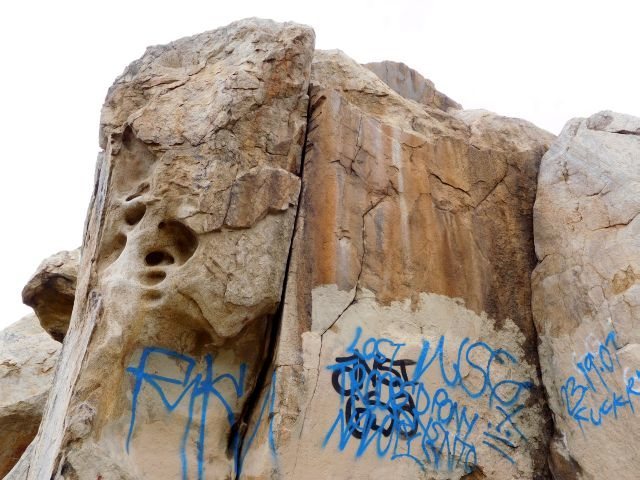 Detail of the Overhanging Face/Crack, Dixon Lake