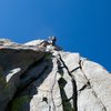 High up, on the Sun Ribbon Arete.