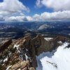 Looking down on the lower portion of the NW arete, South Face of Half Dome in the distance