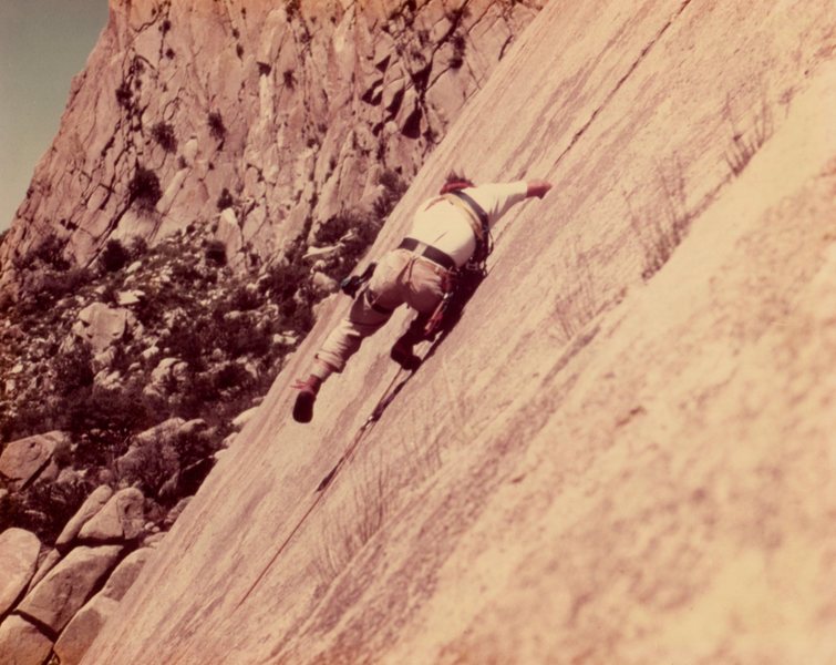 Down climbing Tooth Fairy about 1978