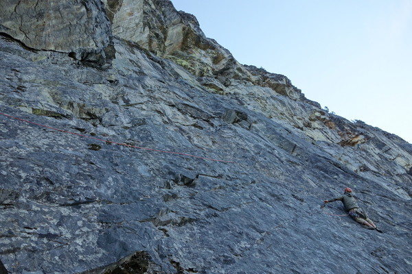 Me on the "Improbable Traverse" pitch