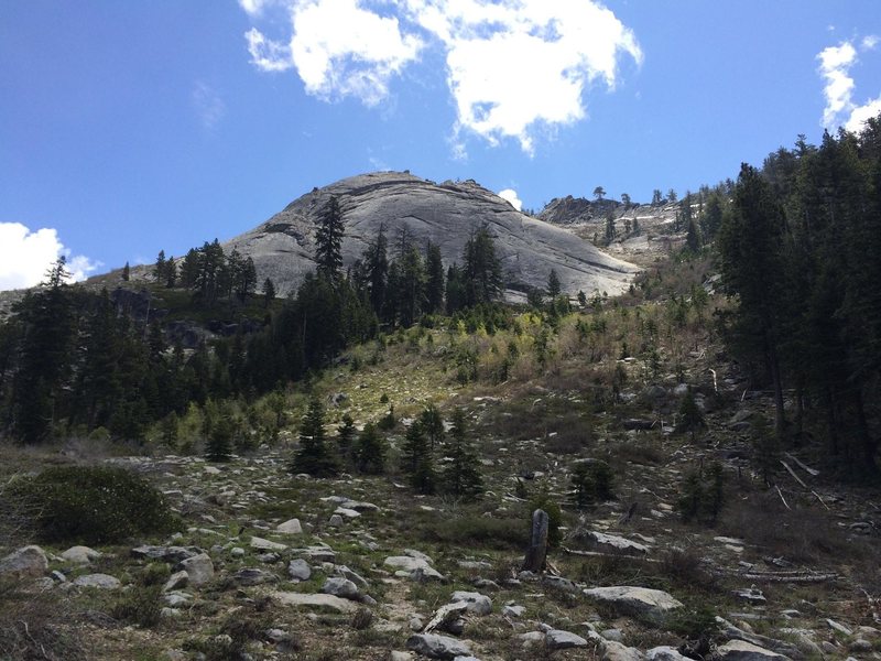 Herring Creek Dome view from the approach. 