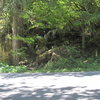 Start of trail to the Pumphouse Wall. Also take this trail if going to Cobblestone Wall.<br>
<br>
Trail goes over the slabby boulder just right of the big cedar. You'll be at the wall in five minutes. 