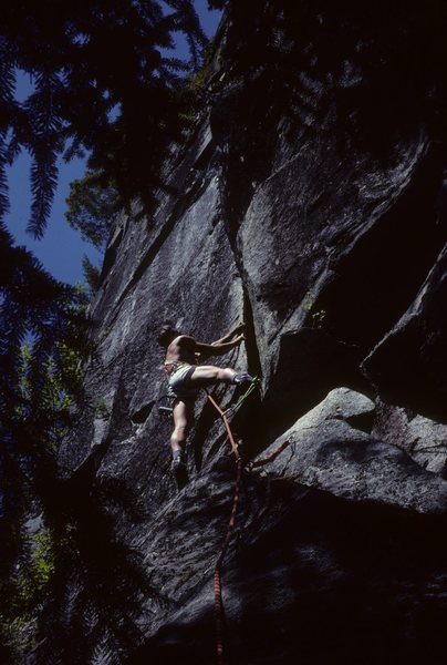 On the first ascent, 1980. Photo by Greg Olsen.