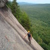 A sloppy belay for Garth B. on the penultimate pitch.