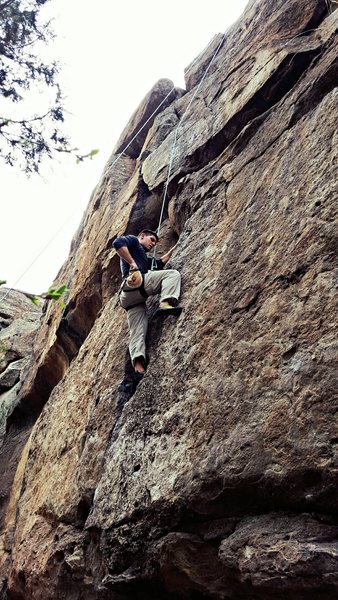 John stops to chalk up on Rat's Nest.