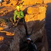 Topping out on Castleton Tower