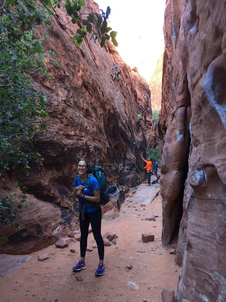 black corridor at red rocks