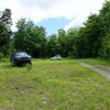 As far as you can drive and where the trail starts. We parked little before this area as our car was a small front wheel drive. 2021 update: with washouts you may not be able to get this far, depending on the condition of the culvert-pipe ar the start.