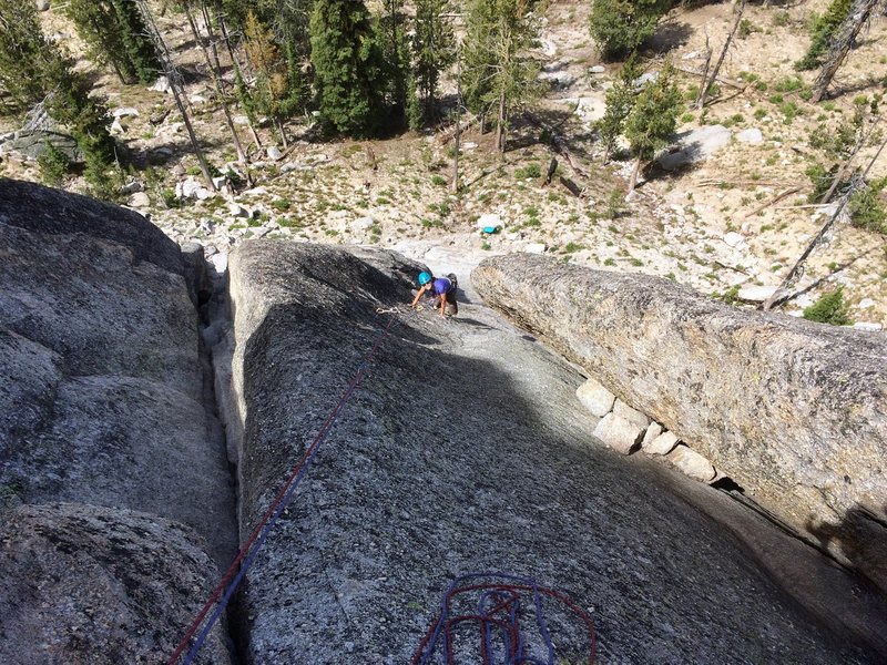 Looking down p1. Excellent crystal knob slabbing. 