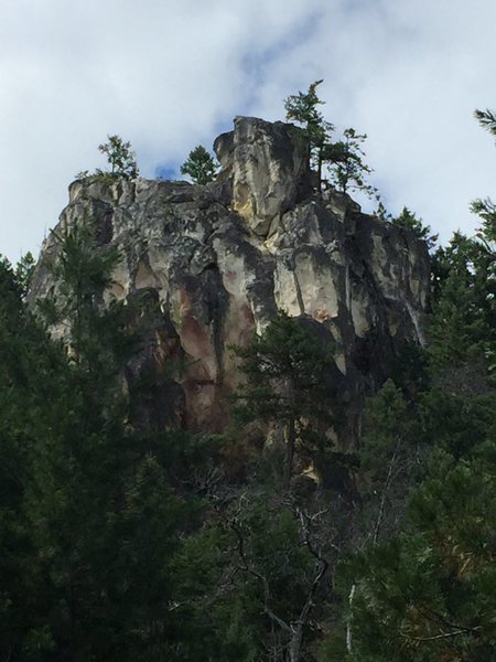 One of the rock formations from a distance.