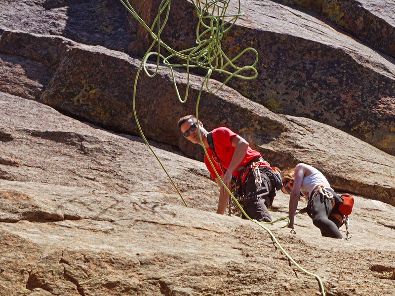 Getting ready to rap off a route in DH.