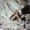 The late Tom Rhimarki climbing in the upper portions of Central Gully, circa 1966
