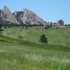 The Third, Second, and First Flatirons, and NCAR.